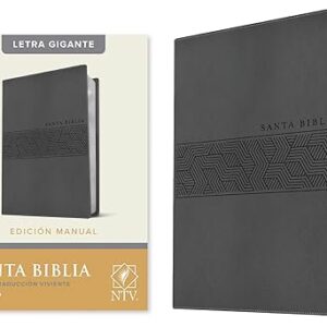 Santa Biblia, edición manual, letra gigante, sentipiel gris - NTV